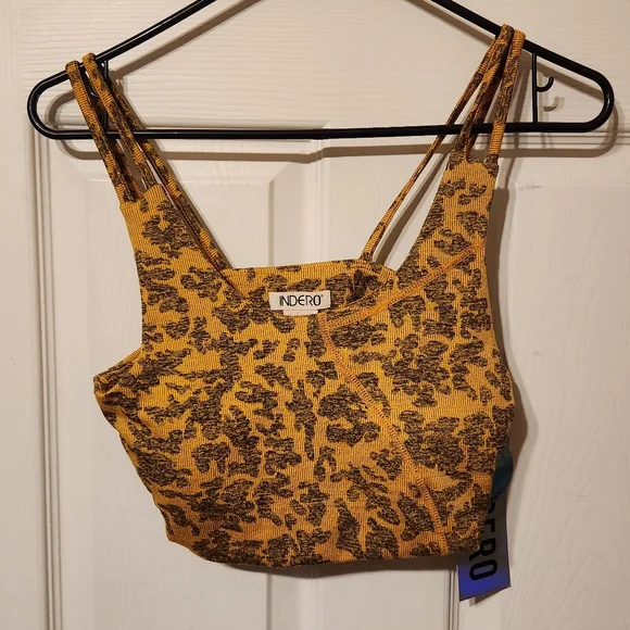 Indero Two Piece Workout Set | Padded Sports Bra | High Waisted Pants | Sz L - Picture 2 of 5
